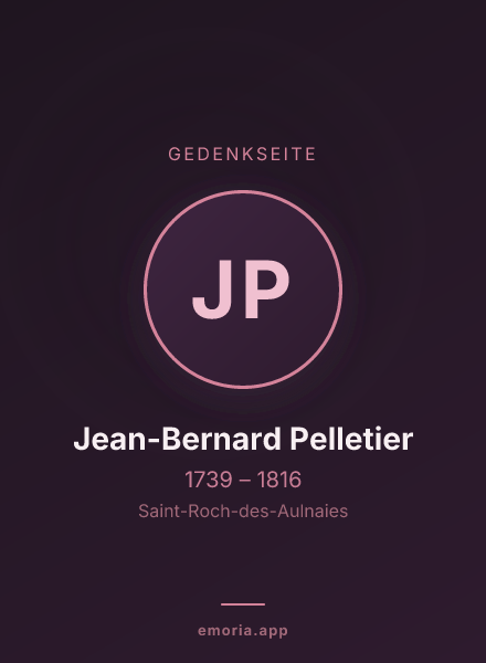 Gedenkportrait von Jean-Bernard Pelletier