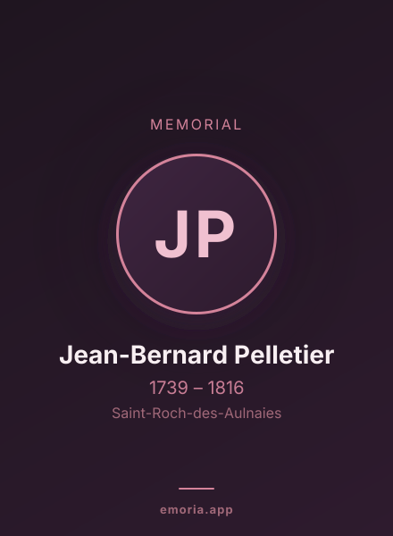 Memorial portrait of Jean-Bernard Pelletier