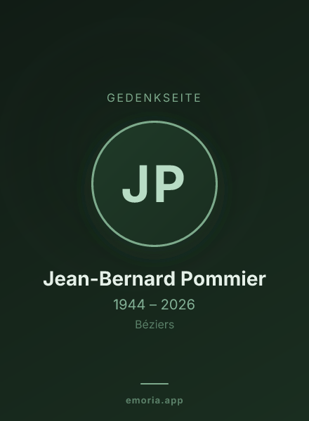 Gedenkportrait von Jean-Bernard Pommier