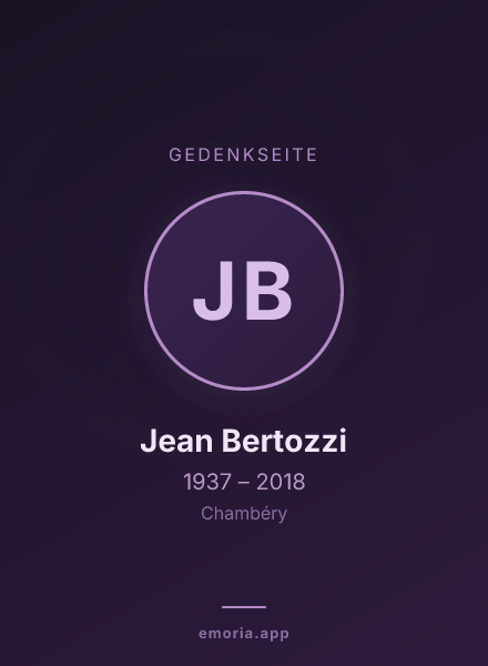 Gedenkportrait von Jean Bertozzi