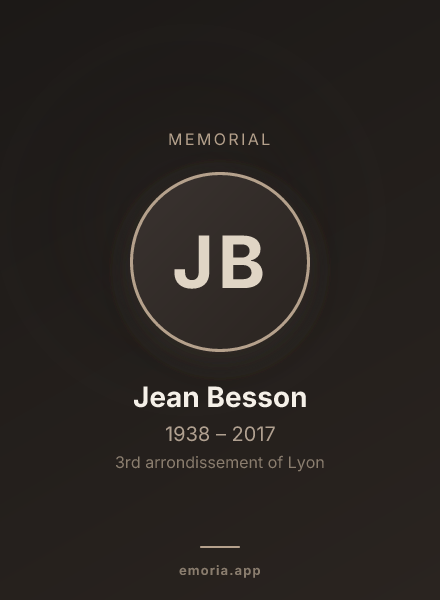Memorial portrait of Jean Besson