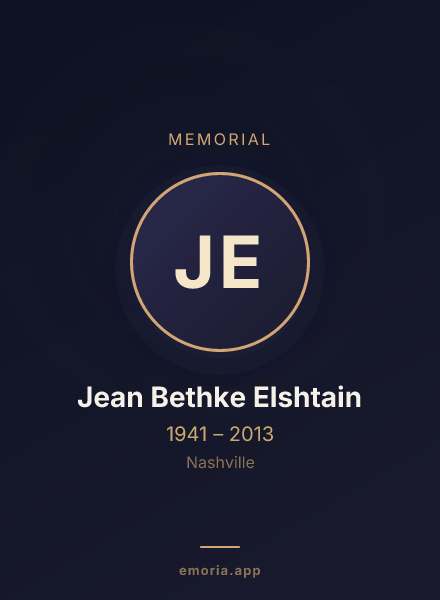 Memorial portrait of Jean Bethke Elshtain