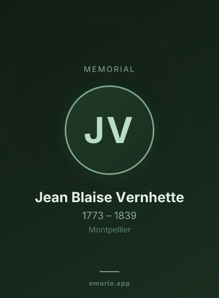 Memorial portrait of Jean Blaise Vernhette