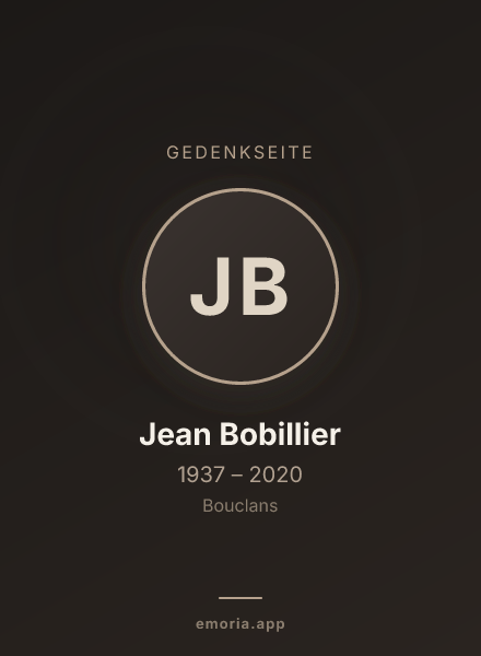 Gedenkportrait von Jean Bobillier