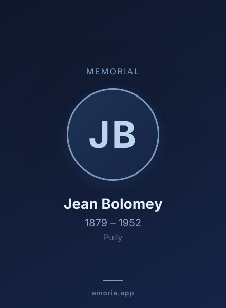 Memorial portrait of Jean Bolomey