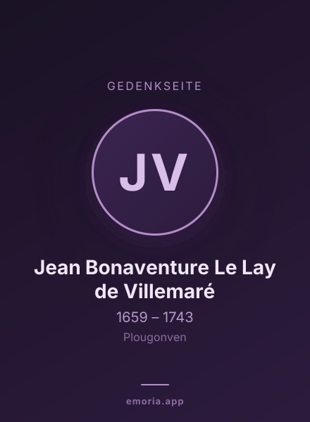 Gedenkportrait von Jean Bonaventure Le Lay de Villemaré