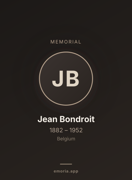 Memorial portrait of Jean Bondroit