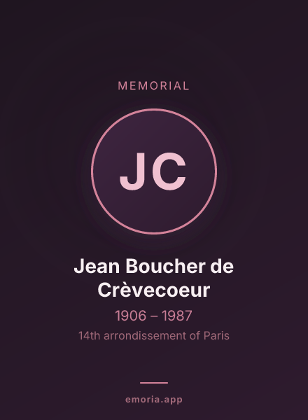 Memorial portrait of Jean Boucher de Crèvecoeur