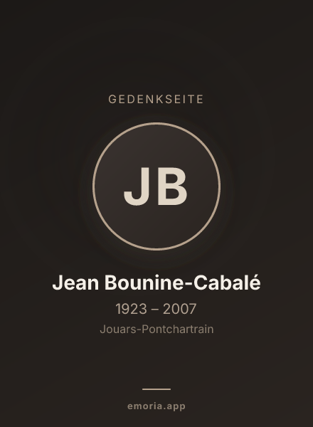 Gedenkportrait von Jean Bounine-Cabalé
