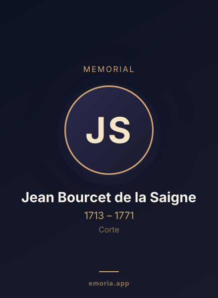 Memorial portrait of Jean Bourcet de la Saigne