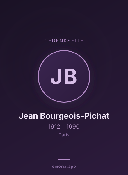 Gedenkportrait von Jean Bourgeois-Pichat