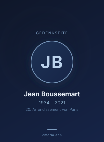 Gedenkportrait von Jean Boussemart