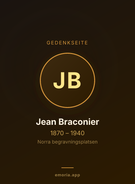 Gedenkportrait von Jean Braconier