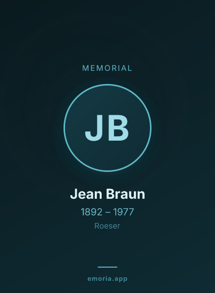 Memorial portrait of Jean Braun