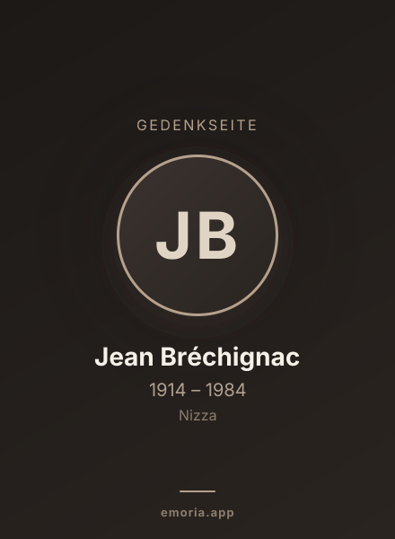 Gedenkportrait von Jean Bréchignac
