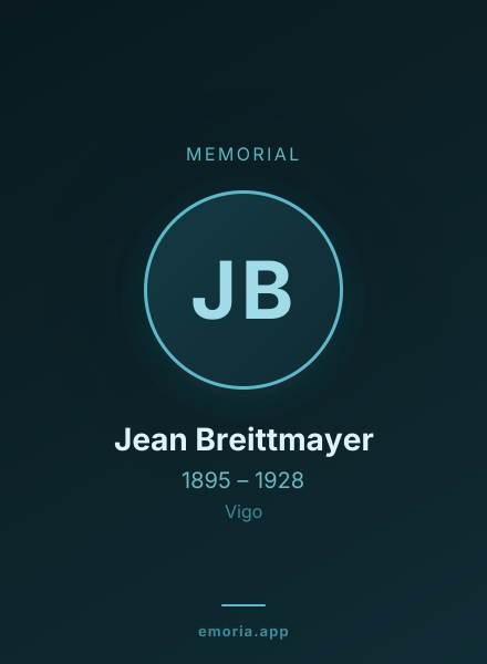 Memorial portrait of Jean Breittmayer