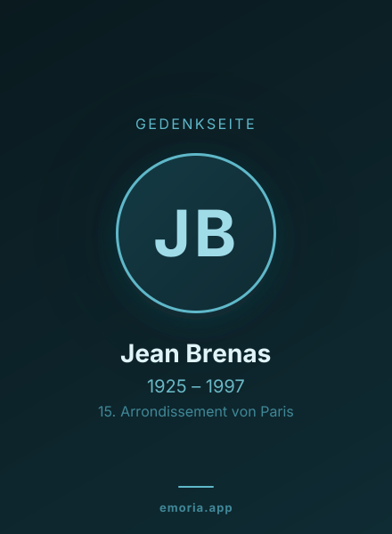 Gedenkportrait von Jean Brenas
