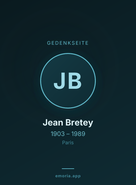 Gedenkportrait von Jean Bretey