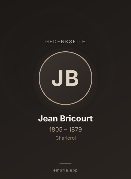 Gedenkportrait von Jean Bricourt