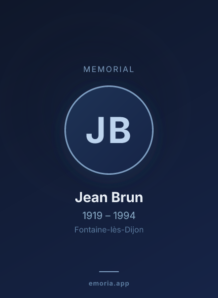 Memorial portrait of Jean Brun
