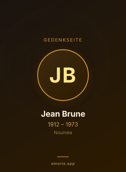 Gedenkportrait von Jean Brune