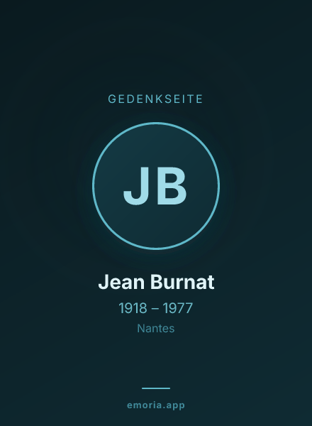 Gedenkportrait von Jean Burnat