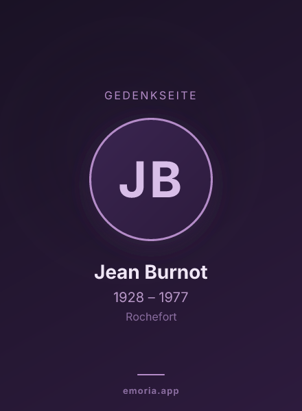 Gedenkportrait von Jean Burnot