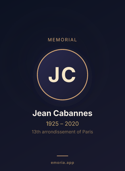Memorial portrait of Jean Cabannes