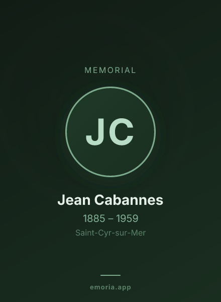 Memorial portrait of Jean Cabannes