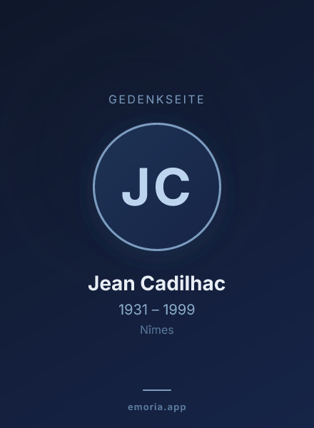 Gedenkportrait von Jean Cadilhac