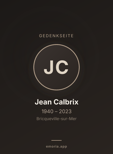 Gedenkportrait von Jean Calbrix