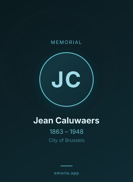 Memorial portrait of Jean Caluwaers