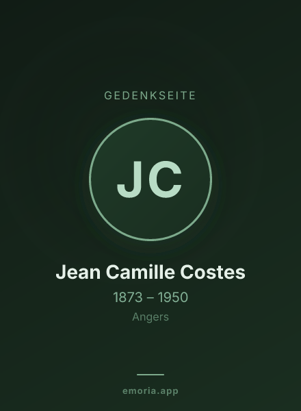 Gedenkportrait von Jean Camille Costes