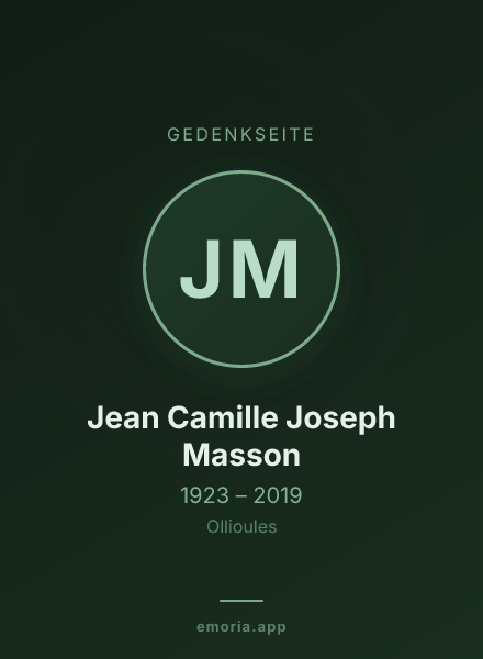 Gedenkportrait von Jean Camille Joseph Masson