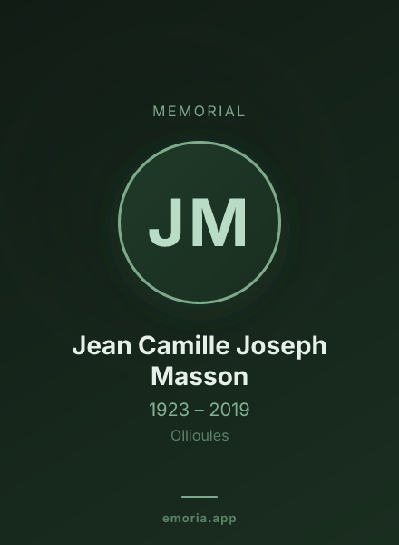 Memorial portrait of Jean Camille Joseph Masson