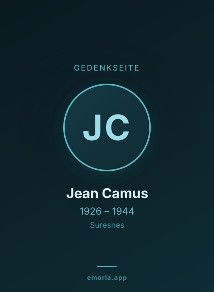 Gedenkportrait von Jean Camus