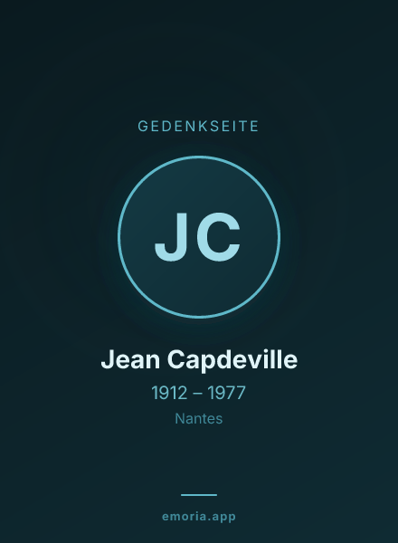 Gedenkportrait von Jean Capdeville