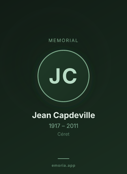 Memorial portrait of Jean Capdeville