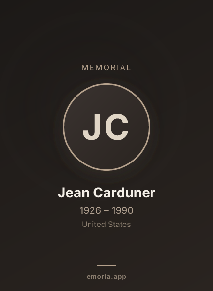 Memorial portrait of Jean Carduner