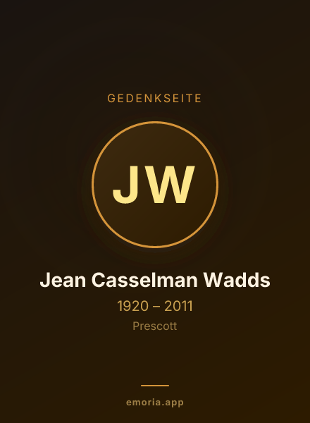 Gedenkportrait von Jean Casselman Wadds