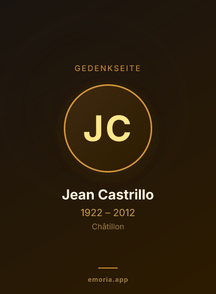 Gedenkportrait von Jean Castrillo