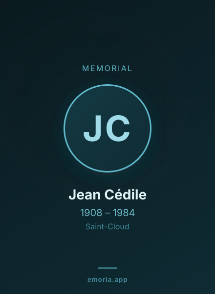 Memorial portrait of Jean Cédile