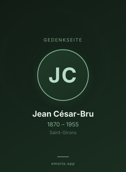 Gedenkportrait von Jean César-Bru