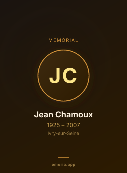 Memorial portrait of Jean Chamoux