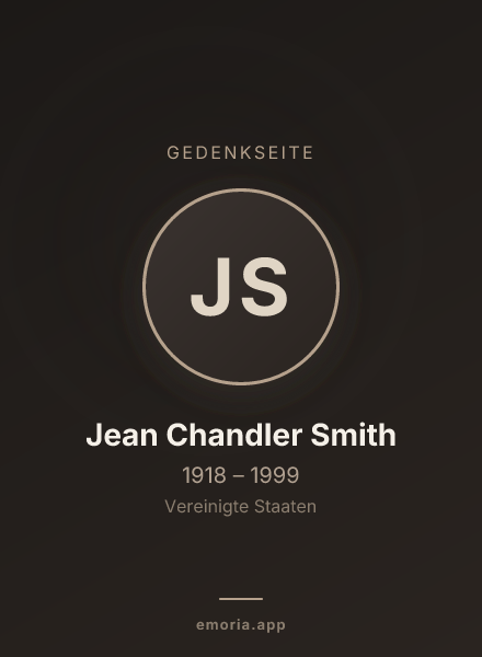 Gedenkportrait von Jean Chandler Smith