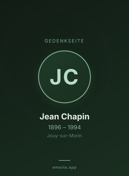 Gedenkportrait von Jean Chapin
