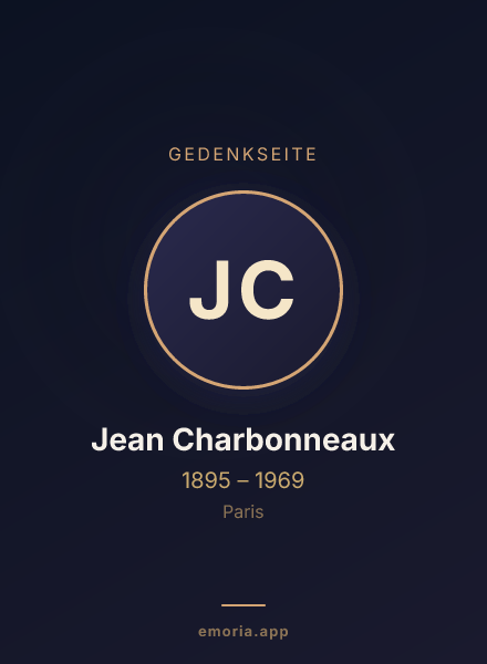 Gedenkportrait von Jean Charbonneaux