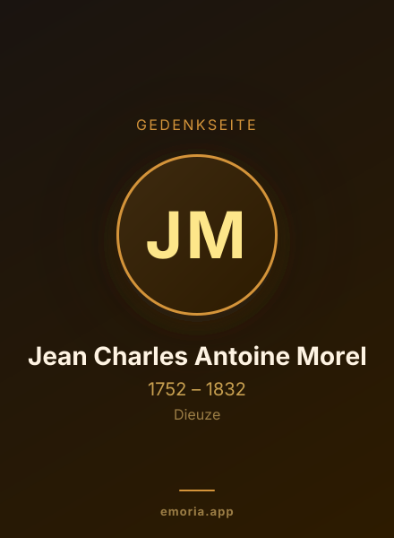 Gedenkportrait von Jean Charles Antoine Morel