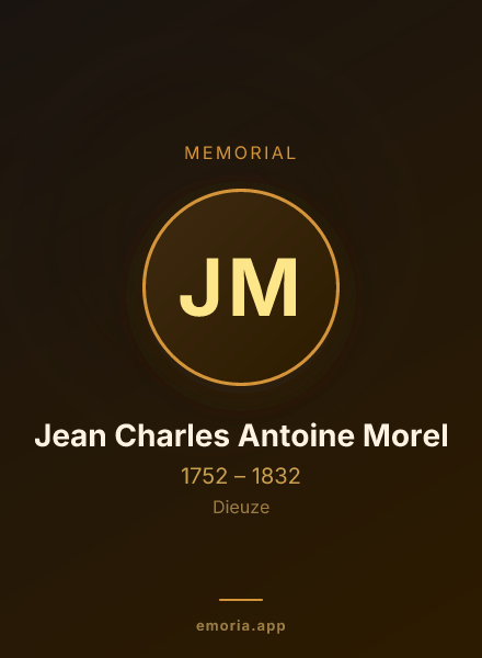 Memorial portrait of Jean Charles Antoine Morel