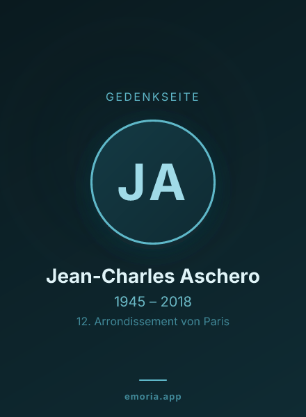 Gedenkportrait von Jean-Charles Aschero